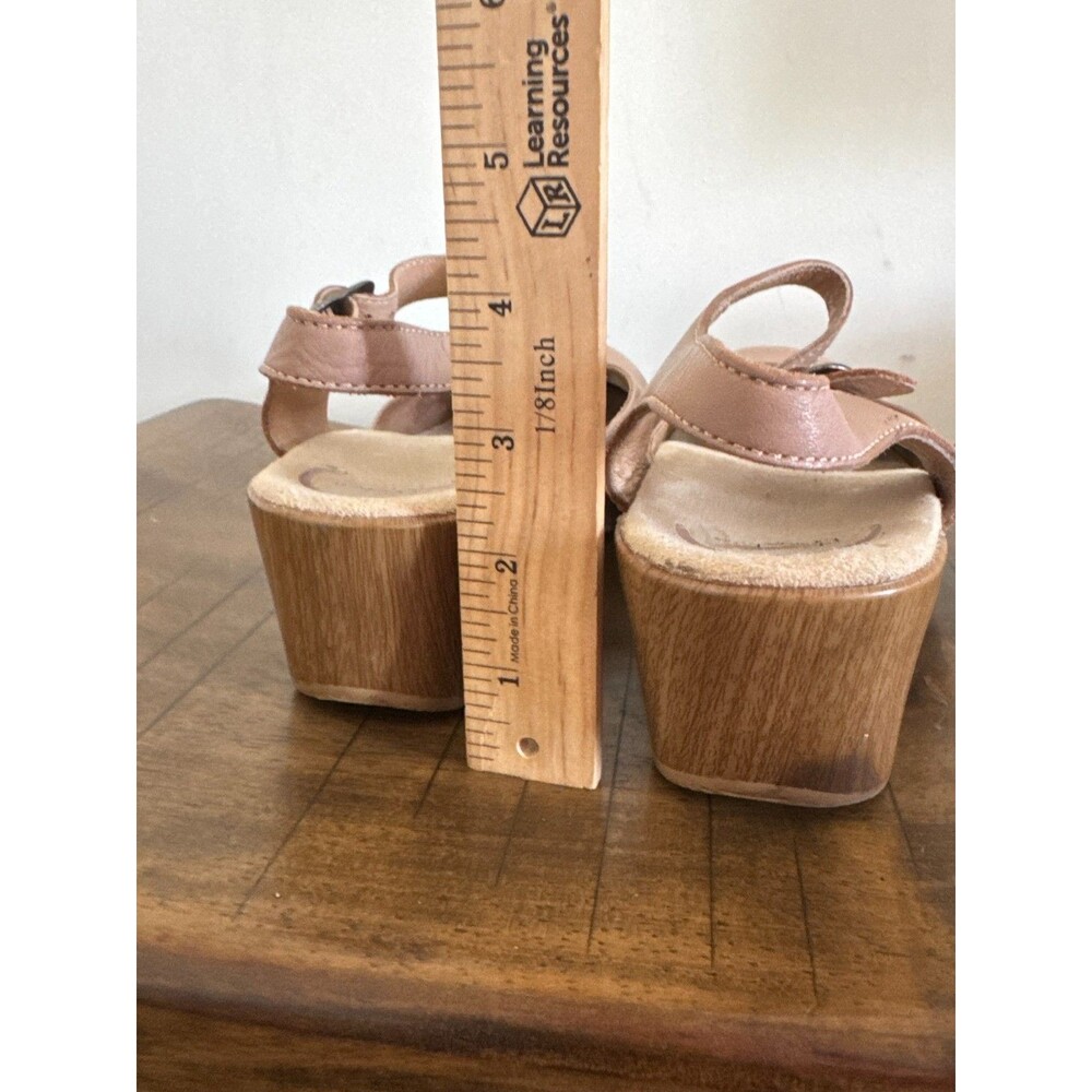 Dansko Beige Leather Closed Toe Sandals Clogs Mary Jane Womens 38 7.5/8 - Picture 6 of 10